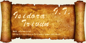 Isidora Trivun vizit kartica